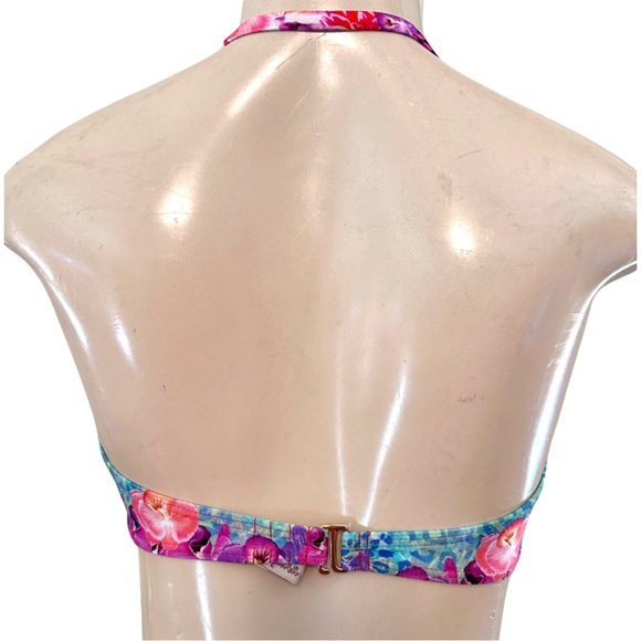 Luli Fama Women's Pequeno Paraiso Ruffle Underwire Push up Bikini top Medium - Picture 4 of 7